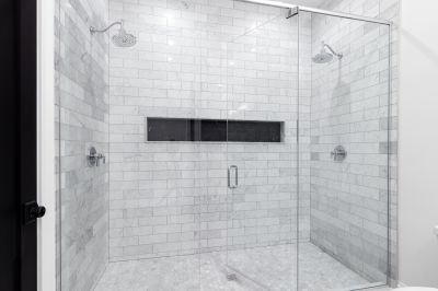 Luxurious Shower with Glass Doors