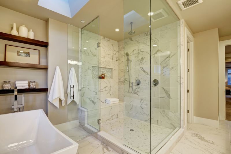Shower Enclosure with Built-in Shelves